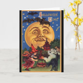 Vintag - Halloween Time, Karte (Gelbe Blume)