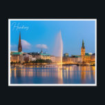 Vintag Hamburg Deutschland Elbphilharmonie Travel Postkarte<br><div class="desc">Vintag,  Retro,  Reisen,  modern,  Aquarell,  Hamburg,  Deutschland,  Elbphilharmonie,  Tourismus, </div>
