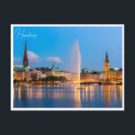 Vintag Hamburg Deutschland Elbphilharmonie Travel Postkarte<br><div class="desc">Vintag,  Retro,  Reisen,  modern,  Aquarell,  Hamburg,  Deutschland,  Elbphilharmonie,  Tourismus, </div>