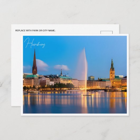 Vintag Hamburg Deutschland Elbphilharmonie Travel Postkarte (Vorne/Hinten)