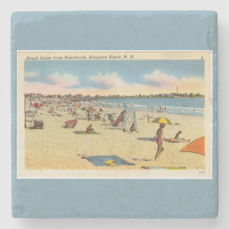 Vintag Hampton Beach Postcard Steinuntersetzer