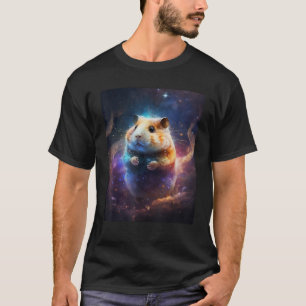 Vintag Hamster Boho Niedlich Mouse Blue Galaxy Ret T-Shirt