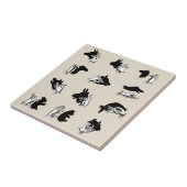 Vintag Hand Puppet Shadow Games Fliese (Seite)