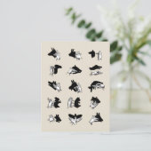 Vintag Hand Puppet Shadow Games Postkarte (Stehend Vorderseite)