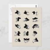 Vintag Hand Puppet Shadow Games Postkarte (Vorne/Hinten)
