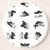 Vintag Hand Puppet Shadow Games Untersetzer (Vorne)