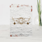 Vintag handgemalte Weihnachtskarte Feiertagskarte (Rückseite)