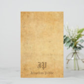 Vintag handgeschriebene Vorlage für Monogramm Chic (Stehend Vorderseite)