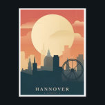 Vintag Hannover Deutschland Reiseallemagne Postkarte<br><div class="desc">Vintag,  Retro,  Reisen,  modern,  Aquarell,  Hannover,  Deutschland,  Tourismus, </div>