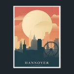 Vintag Hannover Deutschland Reiseallemagne Postkarte<br><div class="desc">Vintag,  Retro,  Reisen,  modern,  Aquarell,  Hannover,  Deutschland,  Tourismus, </div>