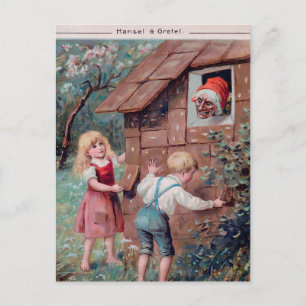 Vintag Hansel und Gretel 1906 Postkarte