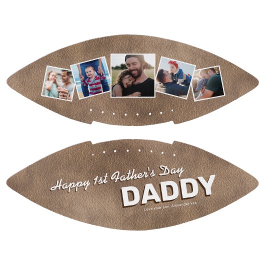 Vintag Happy 1. Vatertag Memento Football (Paneele)