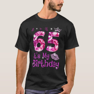 Vintag Happy 65 Es ist meine Geburtstagskronenlips T-Shirt