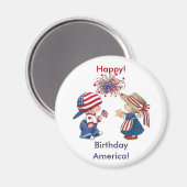 Vintag Happy Birthday America Magnet (Vorderseite/Rückseite)