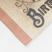 Vintag Happy Birthday Card Artwork Fleecedecke (Ecke)