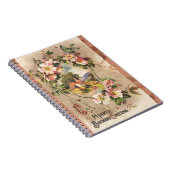 Vintag Happy Birthday Card Artwork Notizblock (Rechte Seite)