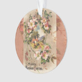 Vintag Happy Birthday Card Artwork Ornament (Vorderseite)