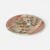 Vintag Happy Birthday Card Artwork Pappteller (Schrägansicht)