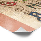 Vintag Happy Birthday Card Artwork Poster (Ecke)