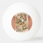 Vintag Happy Birthday Card Artwork Tischtennisball (Rückseite)