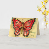 Vintag Happy Birthday Card Karte (Gelbe Blume)