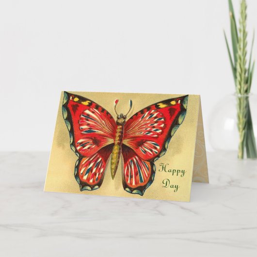 Vintag Happy Birthday Card Karte (Vorderseite)