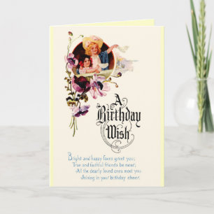 Vintag Happy Birthday Card Karte
