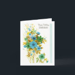 Vintag Happy Birthday Grandson Karte<br><div class="desc">Hübsche Vintage Geburtstagskarte für Grandson.</div>