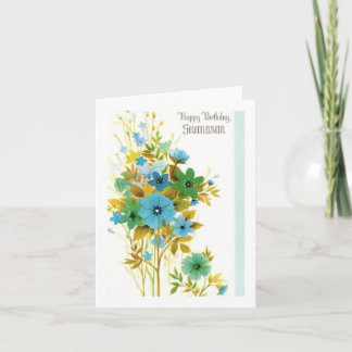 Vintag Happy Birthday Grandson Karte