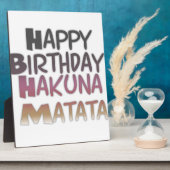 Vintag Happy Birthday Hakuna Matata Lila Inspir Fotoplatte (Seite)