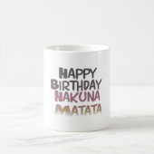 Vintag Happy Birthday Hakuna Matata Lila Inspir Kaffeetasse (Mittel)