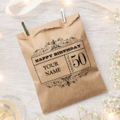 Vintag Happy Birthday Party Geschenktütchen (Ausgeschnitten)