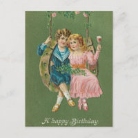Vintag Happy Birthday Postcard 1900s
