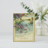 Vintag Happy Birthday Postcard Postkarte (Stehend Vorderseite)