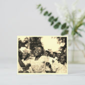 Vintag Happy Black Women tanzen Postkarte (Stehend Vorderseite)
