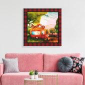 Vintag Happy Campers Trailer Mülleimer Buffalo Kar Leinwanddruck (Insitu (Wohnzimmer))