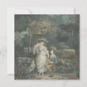 Vintag Happy Couple Wedding Einladung (Rückseite)