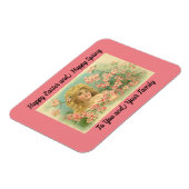 Vintag Happy Easter Girl Magnet (Linke Seite)