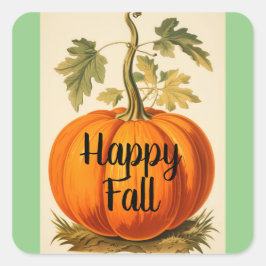 Vintag Happy Fall Pumpkin Sticker