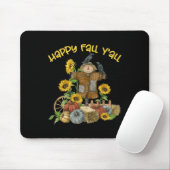 Vintag Happy Fall Y'all Scarecrow Erntedank Ha Mousepad (Mit Mouse)