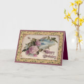 Vintag Happy Geburtstag Karte (Gelbe Blume)