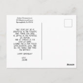 Vintag Happy Geburtstag Postkarte (Rückseite)