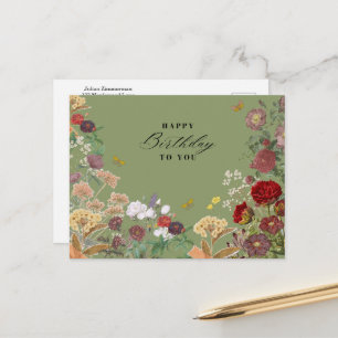 Vintag Happy Geburtstag Postkarte