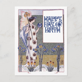 Vintag Happy Geburtstag Postkarte