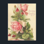 Vintag Happy Geburtstag Postkarte<br><div class="desc">Das liebevoll restaurierte Vintage-Bild aus vergangenen Tagen,  das zu wertvoll ist,  um in die Geschichte lassen.</div>