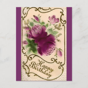 Vintag Happy Geburtstag Postkarte