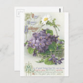 Vintag Happy Geburtstag Postkarte (Vorne/Hinten)