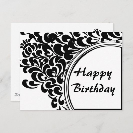 Vintag Happy Geburtstag Postkarte (Vorne/Hinten)