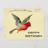 Vintag Happy Geburtstag Postkarte (Vorne/Hinten)