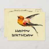 Vintag Happy Geburtstag Postkarte (Vorne/Hinten)